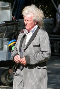 Rutger Hauer guest stars on the set of True Blood along side full time True Blood star Ryan Kwanten in Los Angeles